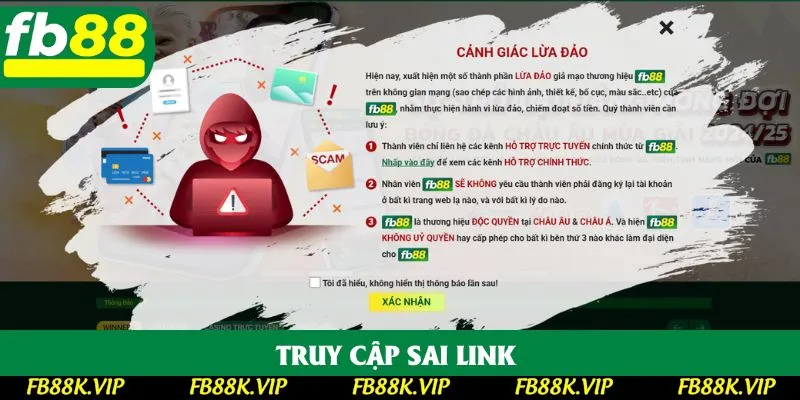 Đăng nhập FB88 sai link khiến bạn gặp trục trặc